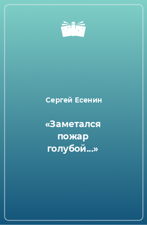 Книга «Заметался пожар голубой...»