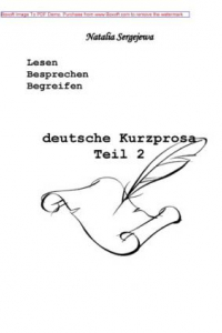 Книга Произведения немецкой художественной литературы. Kurzprosa: учебное пособие. Т. 2