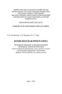 Книга Комплексная программа производственной и преддипломной практики по бухгалтерскому финансовому учету, анализу и аудиту для бакалавров направления «Экономика» профиль «Бухгалтерский учет, анализ и аудит»