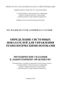 Книга Определение системных показателей для управления технологическими потоками: методические указания к лабораторному практикуму