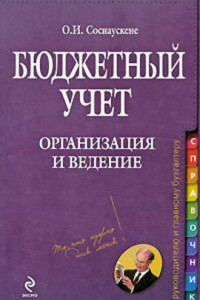 Книга Бюджетный учет. Организация и ведение