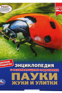 Книга ПАУКИ, ЖУКИ, УЛИТКИ (ЭНЦИКЛОПЕДИЯ А4). ТВЕРДЫЙ ПЕРЕПЛЕТ. БУМАГА МЕЛОВАННАЯ 130Г в кор.15шт